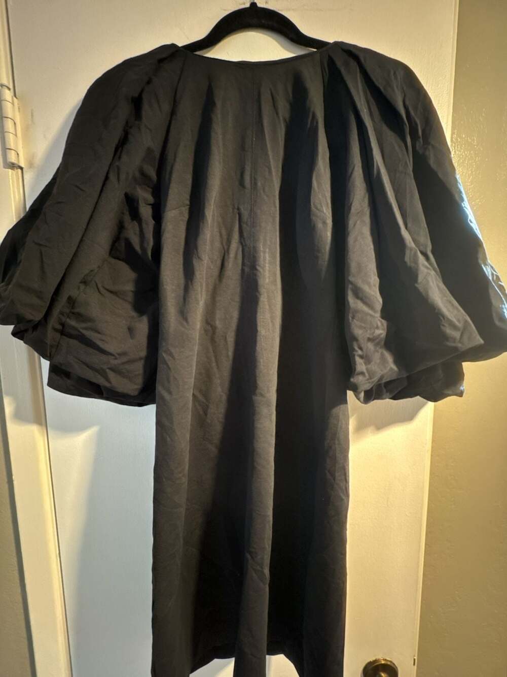 Rebecca Taylor Black Balloon Sleeve Dress Size XS